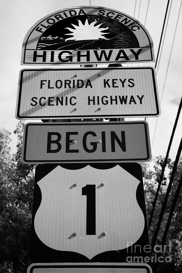 Us Route 1 Mile Marker 0 Start Of The Highway Key West Florida Usa ...