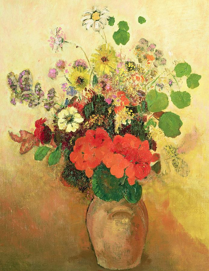 Still Life Painting - Vase of Flowers by Odilon Redon