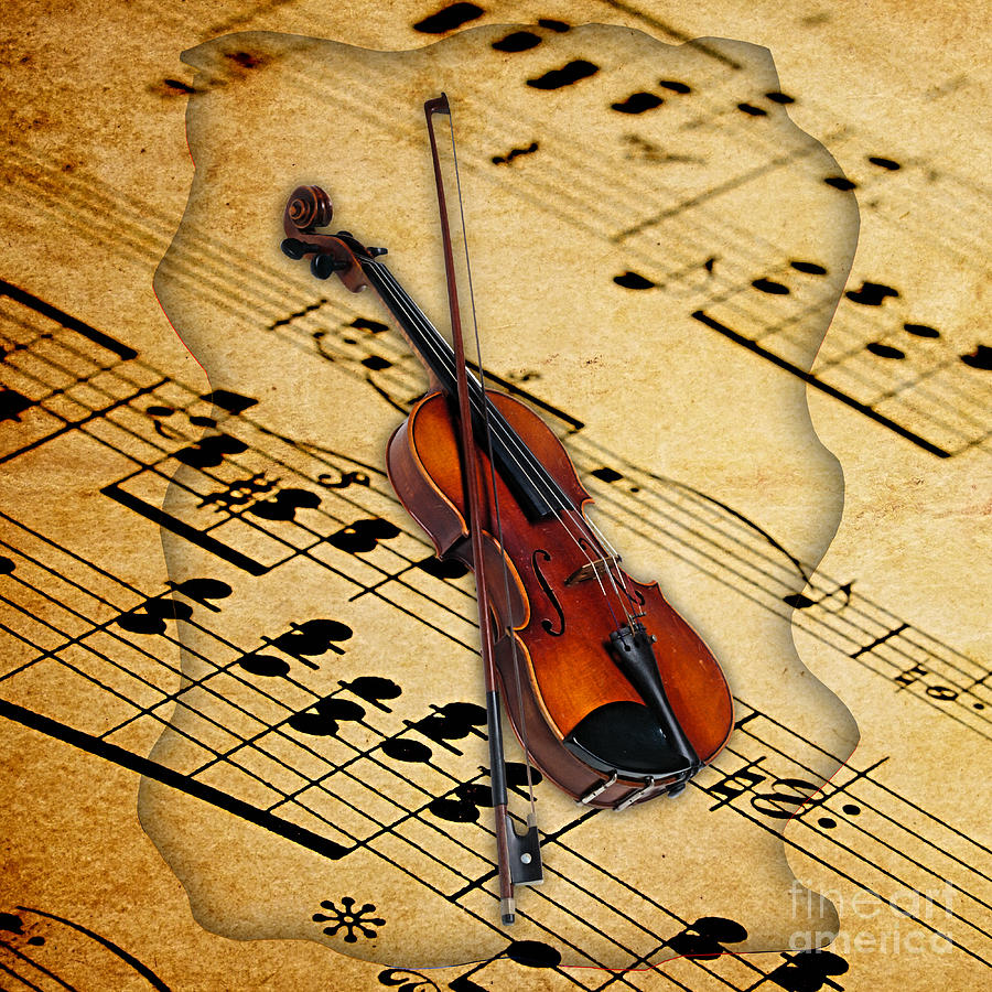 Music Mixed Media - Violin Collection #6 by Marvin Blaine