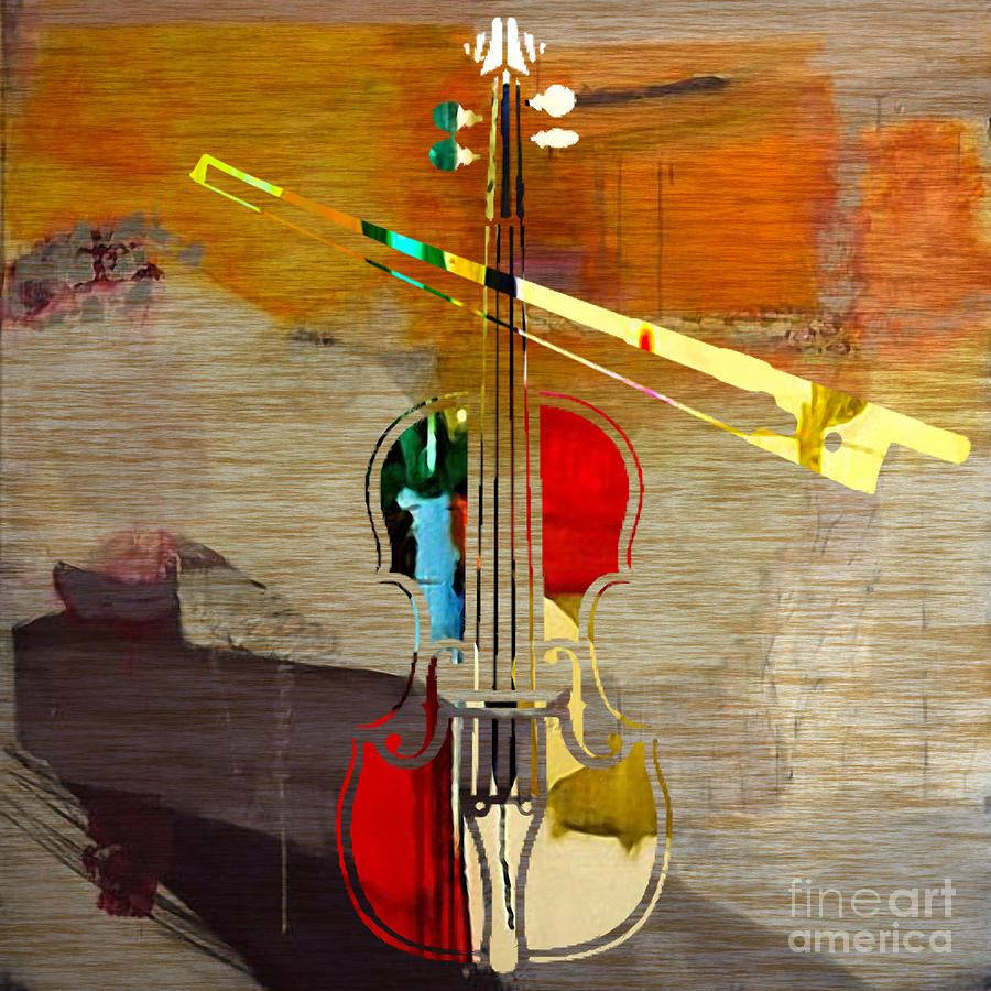 Music Mixed Media - Violin #3 by Marvin Blaine