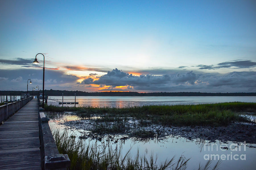 Wando River Sunset In Mount Pleasant Sc Photograph