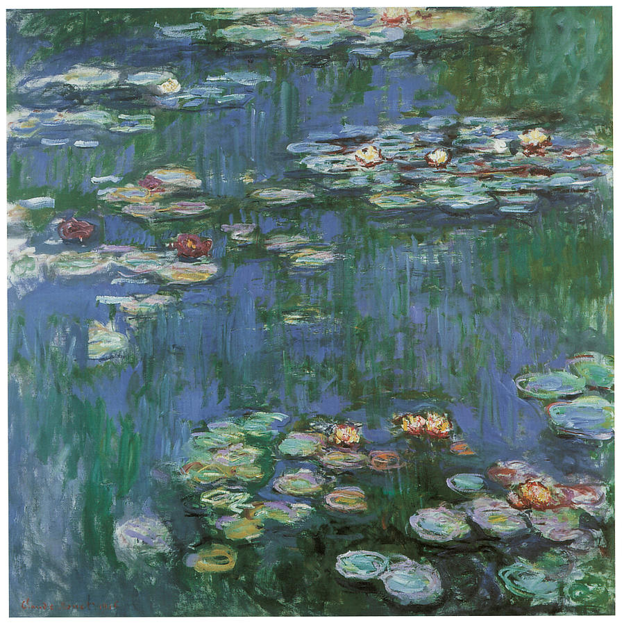 Claude Monet Painting - Waterlilies #6 by Claude Monet