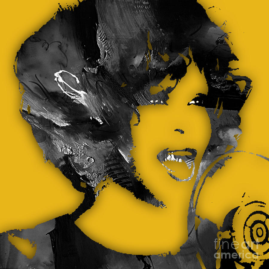 Whitney Houston Mixed Media - Whitney Houston Collection #6 by Marvin Blaine