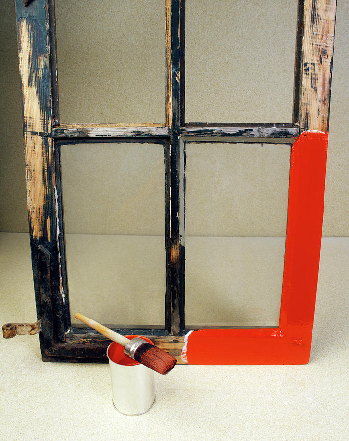 Window Frame Restoration #6 Photograph by Ton Kinsbergen/science Photo Library