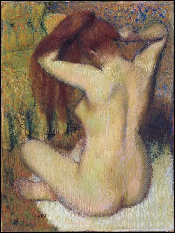 Woman Combing Her Hair #7 Painting by Edgar Degas