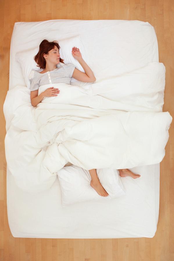 Woman Lying In Bed Photograph By Ian Hootonscience Photo Library