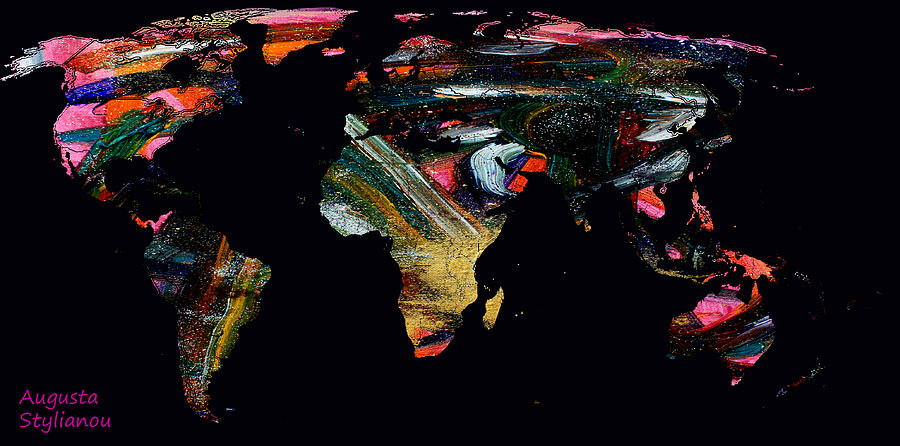 World Map and Human Life #7 Digital Art by Augusta Stylianou