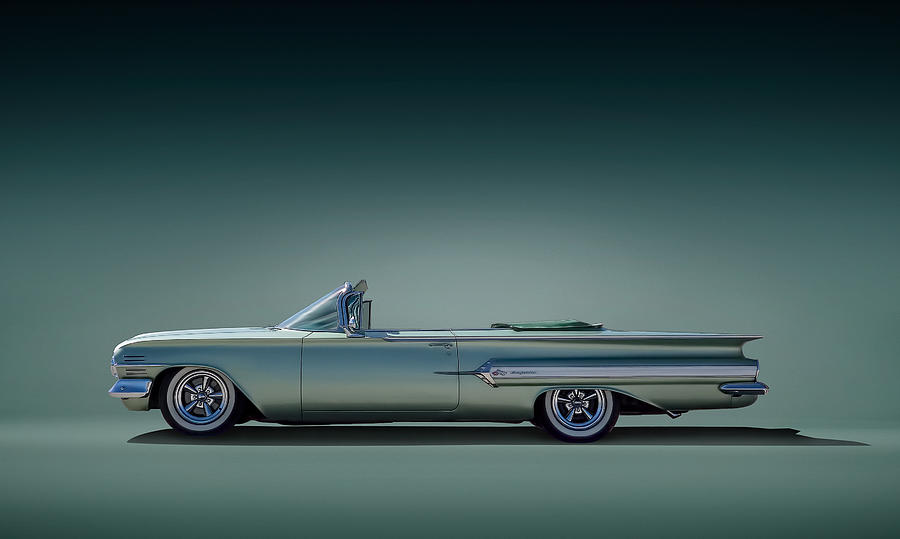 60 Impala Convertible Digital Art by Douglas Pittman