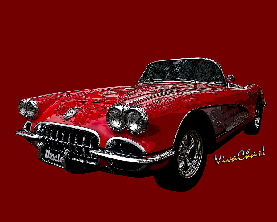 60 Red Corvette Photograph by Chas Sinklier