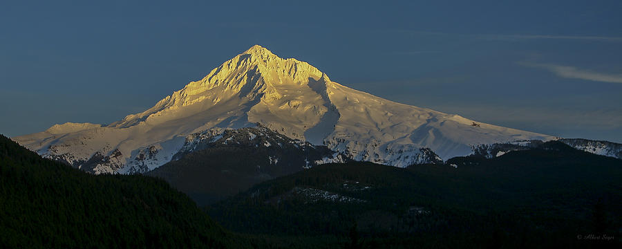 Mt Hood Alpenglow Photograph by Albert Seger