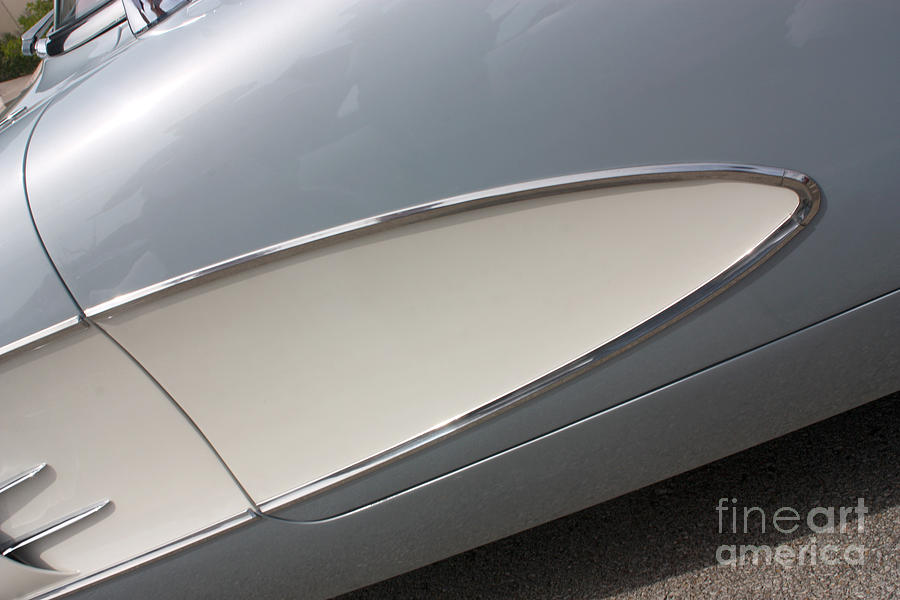 Car Photograph - 61 Corvette-Grey-SidePanel-9244 by Gary Gingrich Galleries