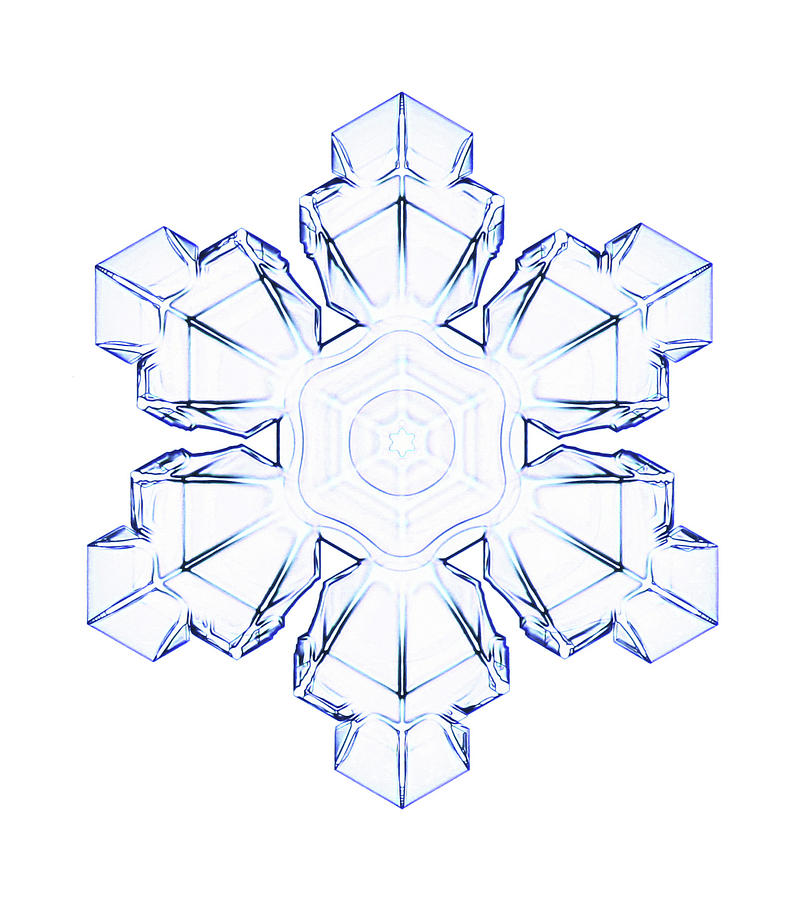 Christmas Photograph - Snowflake #61 by Kenneth Libbrecht