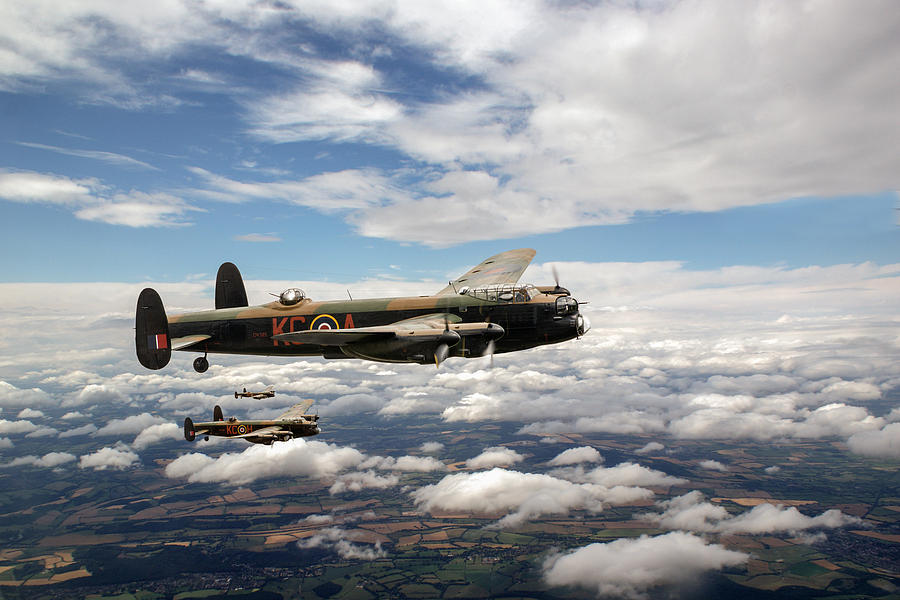 617 Squadron Tallboy Lancasters Photograph by Gary Eason