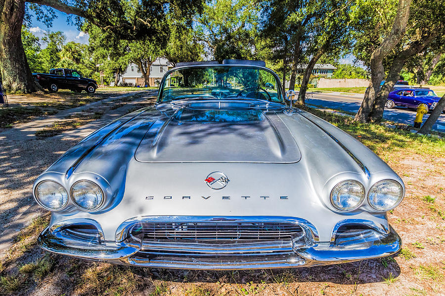 62 Vette Front hood Photograph by Brian Wright