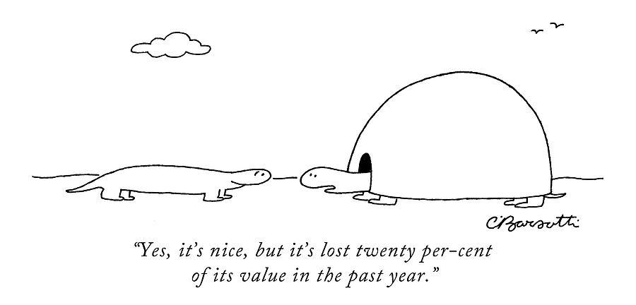Yes, Its Nice, But Its Lost Twenty Per-cent Drawing by Charles Barsotti