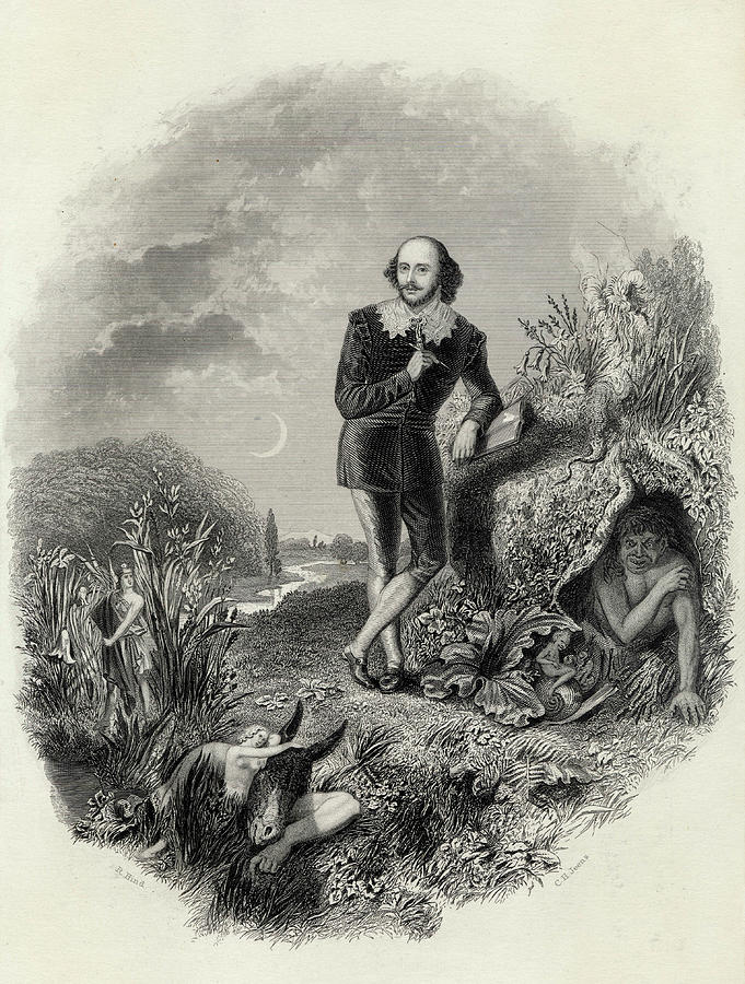 William Shakespeare (1564 1616) Drawing by Mary Evans Picture Library