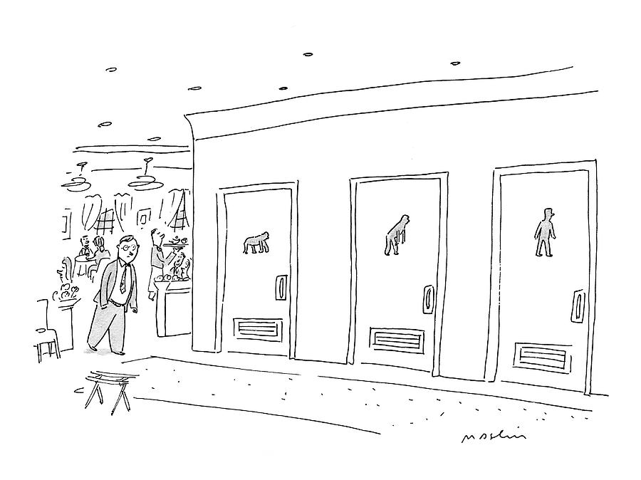 Bathroom Evolution Drawing by Michael Maslin Bathroom Evolution Drawing by Michael Maslin