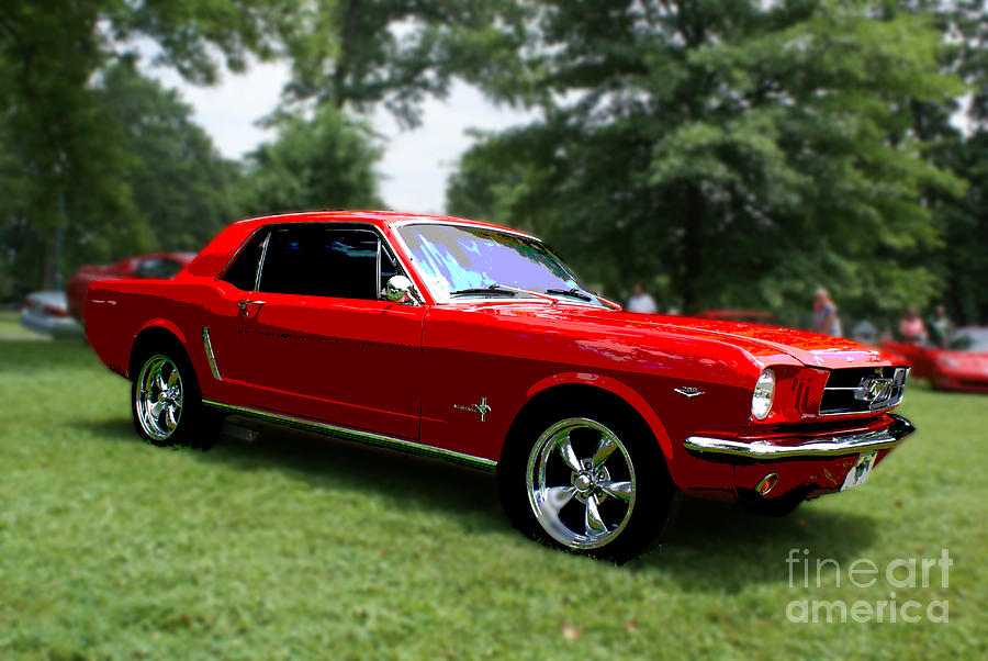 1965 Ford Mustang Photograph - 65 Ford Mustang by M Three Photos