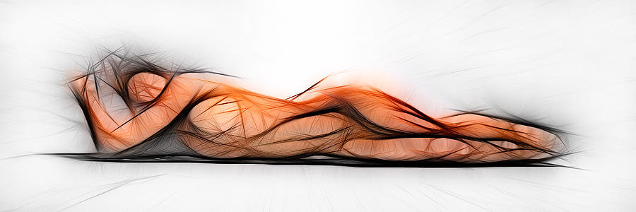 6565 Abstract Fractal Nude Art 1 to 3 Ratio Signed Chris Maher Photograph by Chris Maher