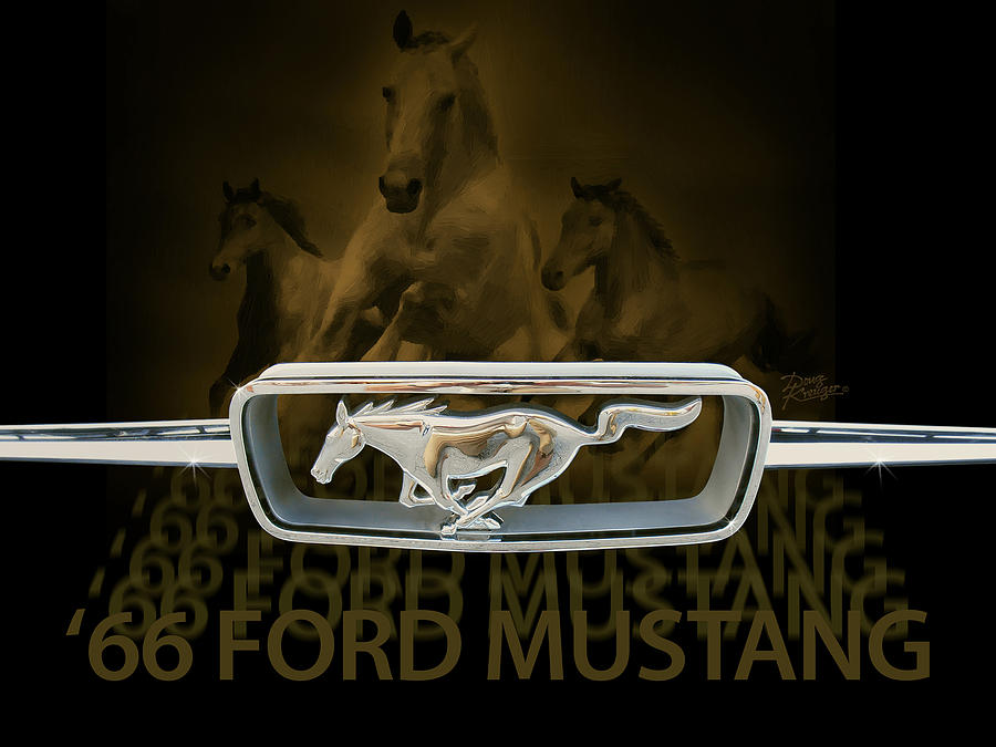 Classic Cars Digital Art - 66 Ford Mustang #66 by Doug Kreuger