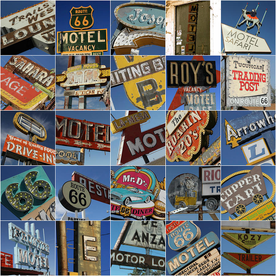 66 Sign Collage Photograph by Ellen and Udo Klinkel