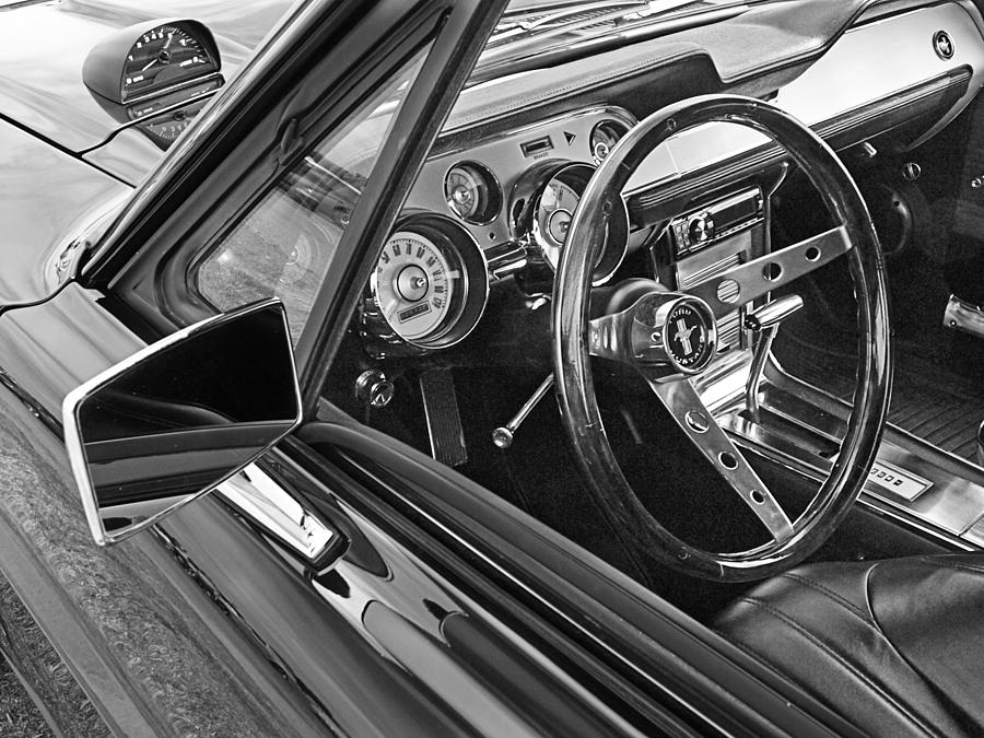 Transportation Photograph - 67 Mustang Interior by Gill Billington
