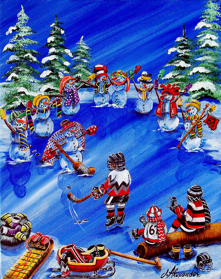 Hockey Painting - 67s - The Wave by Jill Alexander