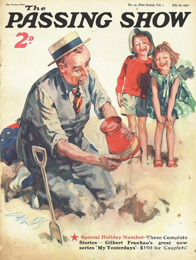 Holiday Drawing - 1930s,uk,the Passing Show,magazine Cover #68 by The Advertising Archives