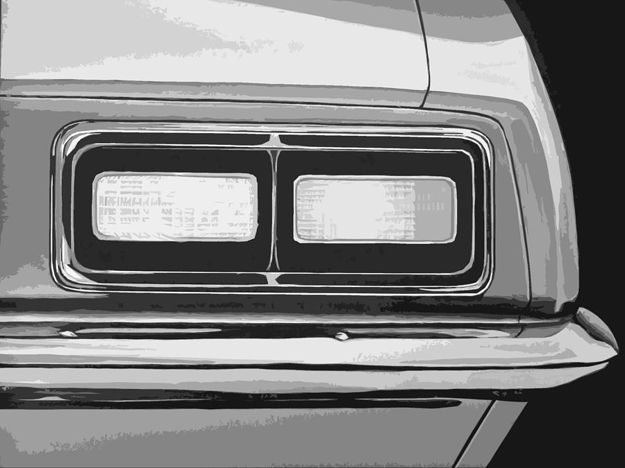 68 Camaro tail light. #68 Painting by Alan Metzger