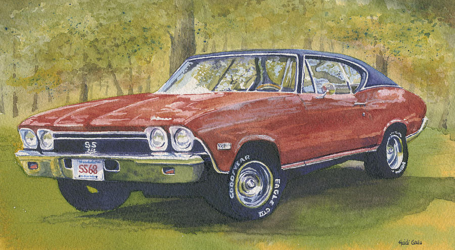 68 Chevelle Painting by Heidi Gallo