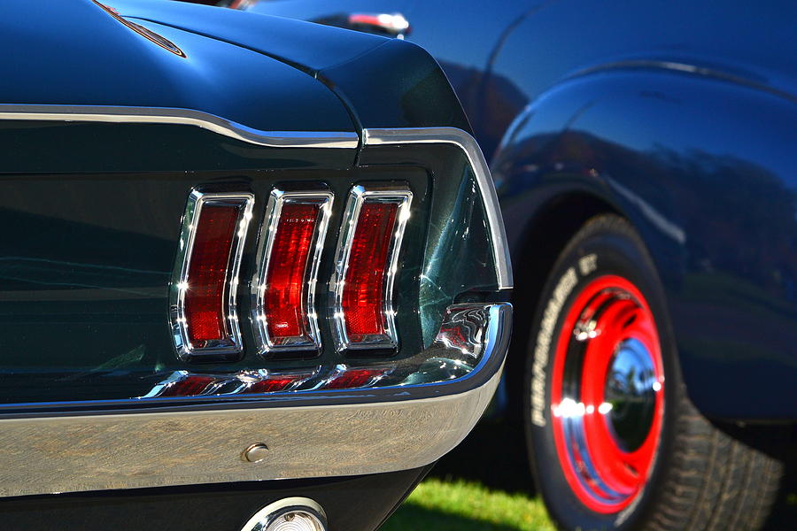 68 Mustang Fastback Tail Light Photograph by Dean Ferreira