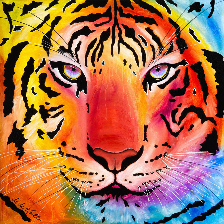 Tiger Painting by Dede Koll