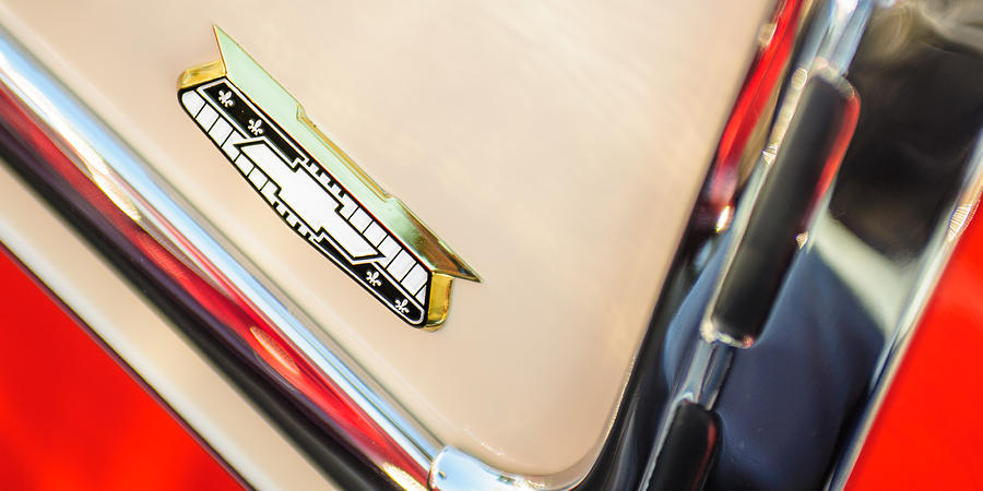 1955 Chevrolet Belair Emblem #7 Photograph by Jill Reger