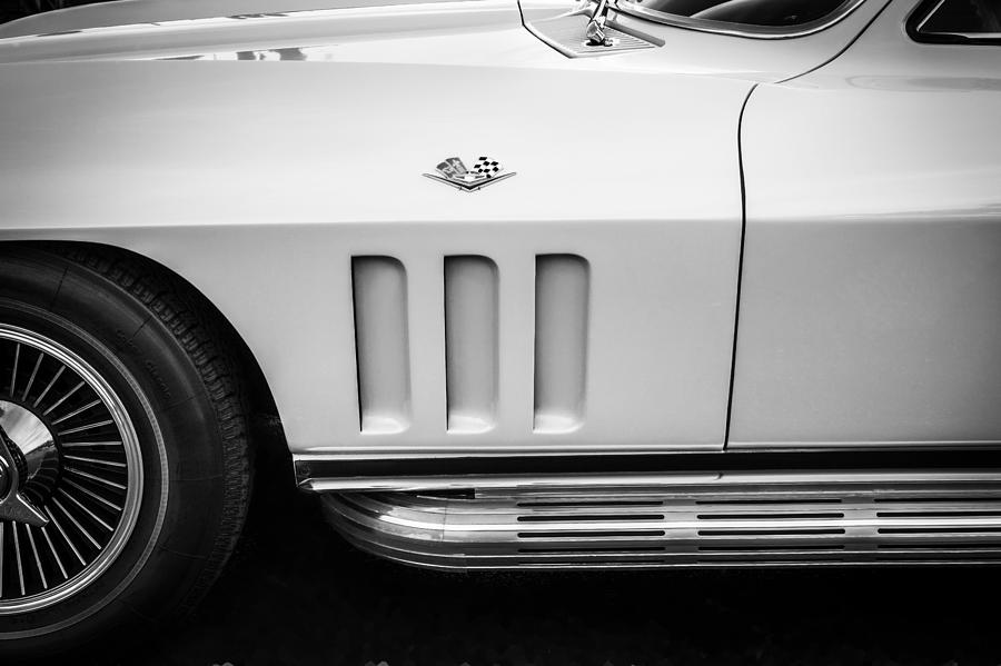 1965 Chevrolet Corvette Sting Ray Coupe BW #8 Photograph by Rich Franco