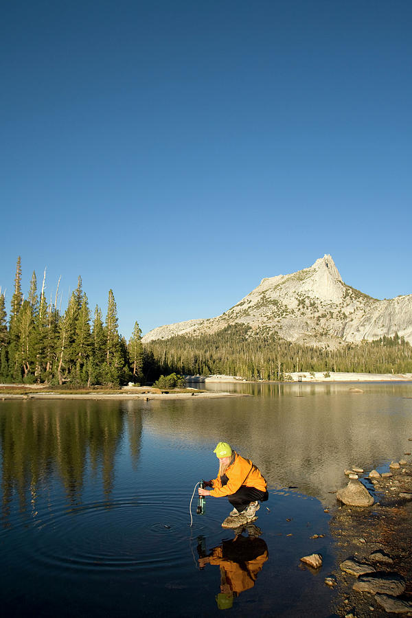 Yosemite National Park Photograph - A Woman Backpacking In Yosemite #7 by Justin Bailie