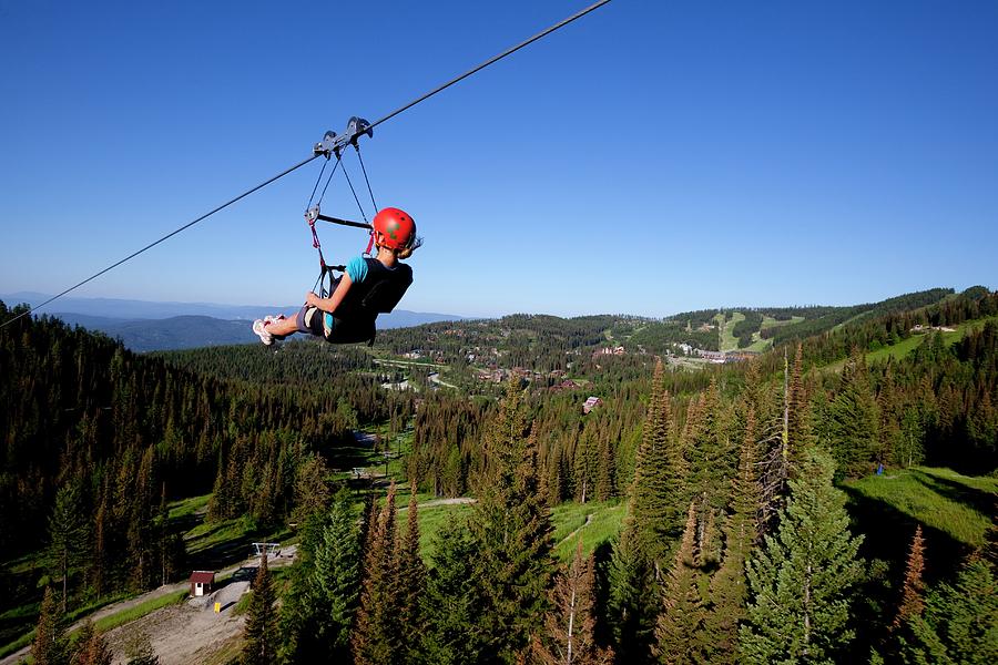 Adventure Photograph - A Woman On A Zip Line Tour #7 by Craig Moore