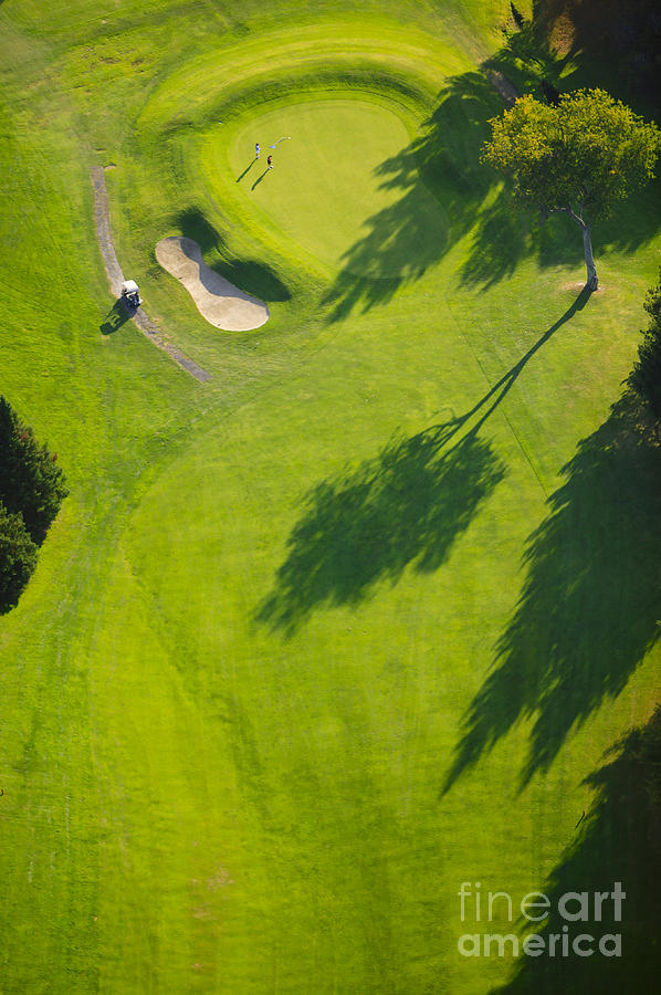 Aerial image of a golf course. #7 Photograph by Don Landwehrle