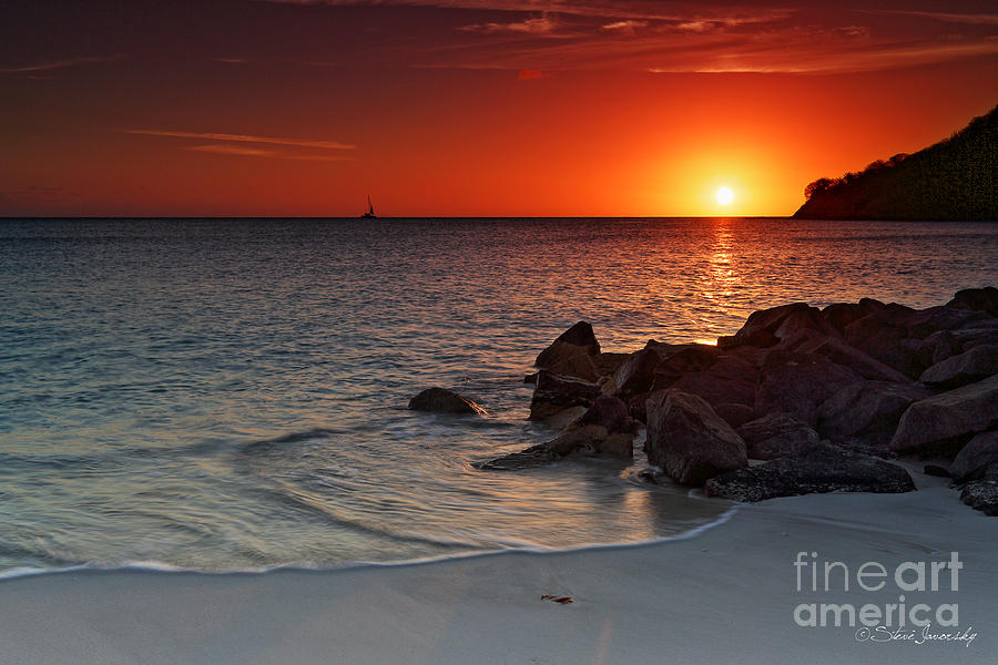 Antigua Sunset #7 Photograph by Steve Javorsky
