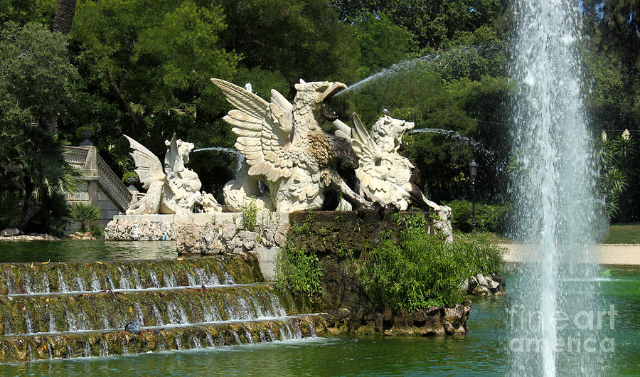 Barcelona Spain - Dragon Fountain #7 Photograph by Gregory Dyer