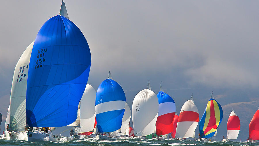 Bay Spinnakers #7 Photograph by Steven Lapkin
