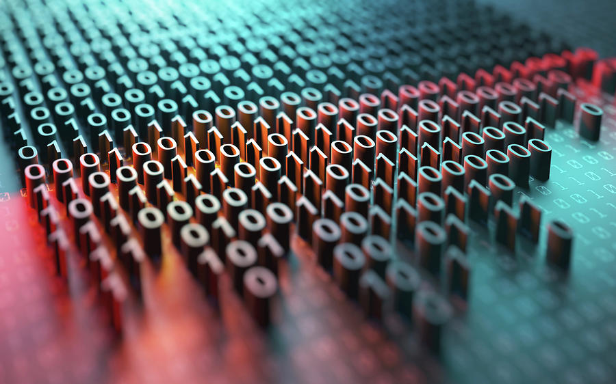 Binary Code Photograph by Ktsdesign/science Photo Library