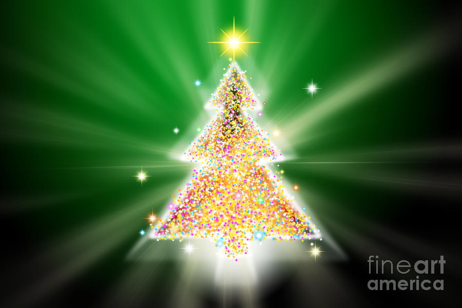 Backdrop Digital Art - Christmas Tree by Atiketta Sangasaeng Backdrop Digital Art - Christmas Tree by Atiketta Sangasaeng
