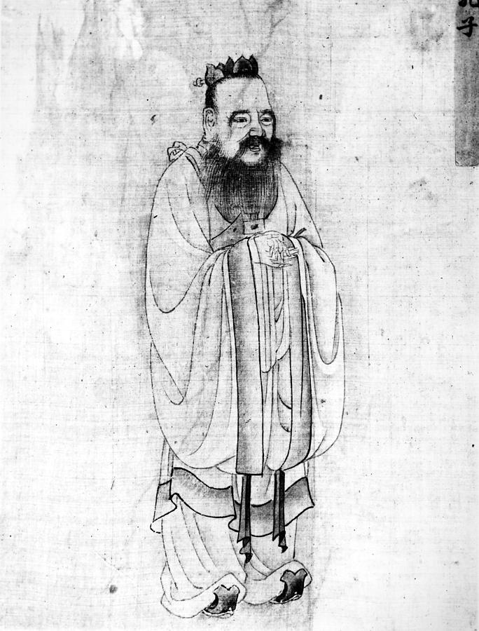 Confucius (c551-479 B #7 Painting by Granger