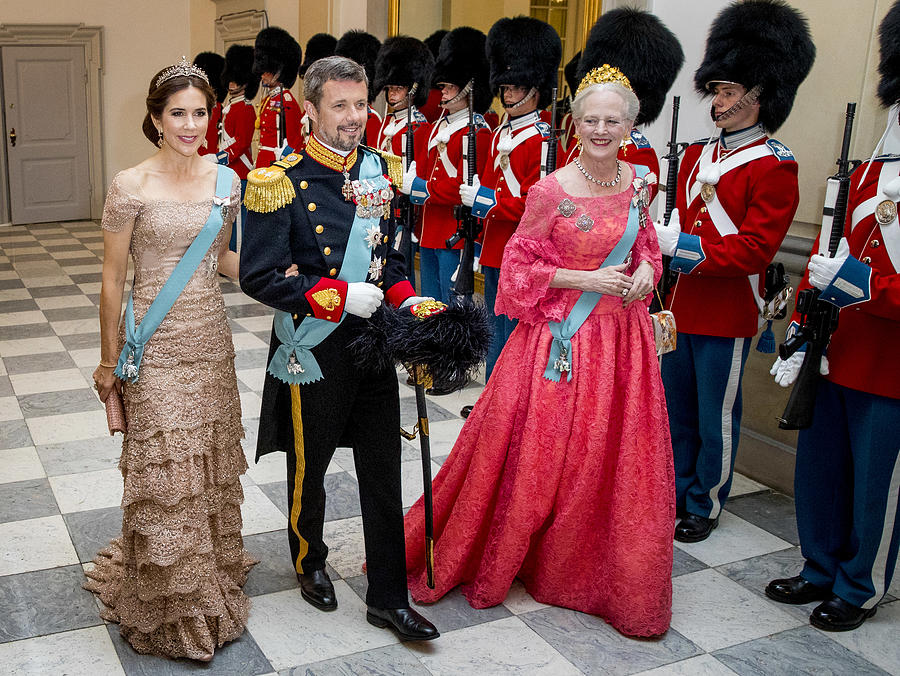 Crown Prince Frederik of Denmark Holds Gala Banquet At Christiansborg Palace #7 Photograph by Patrick van Katwijk