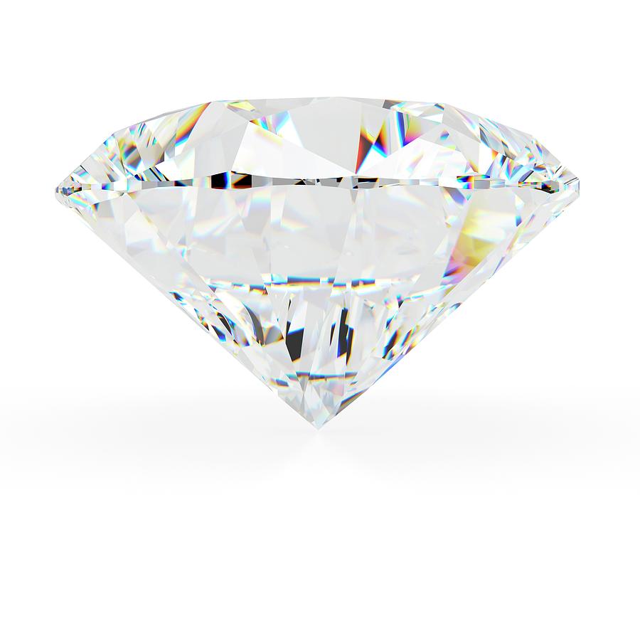 Diamond On White Background #7 Photograph by Sebastian Kaulitzki