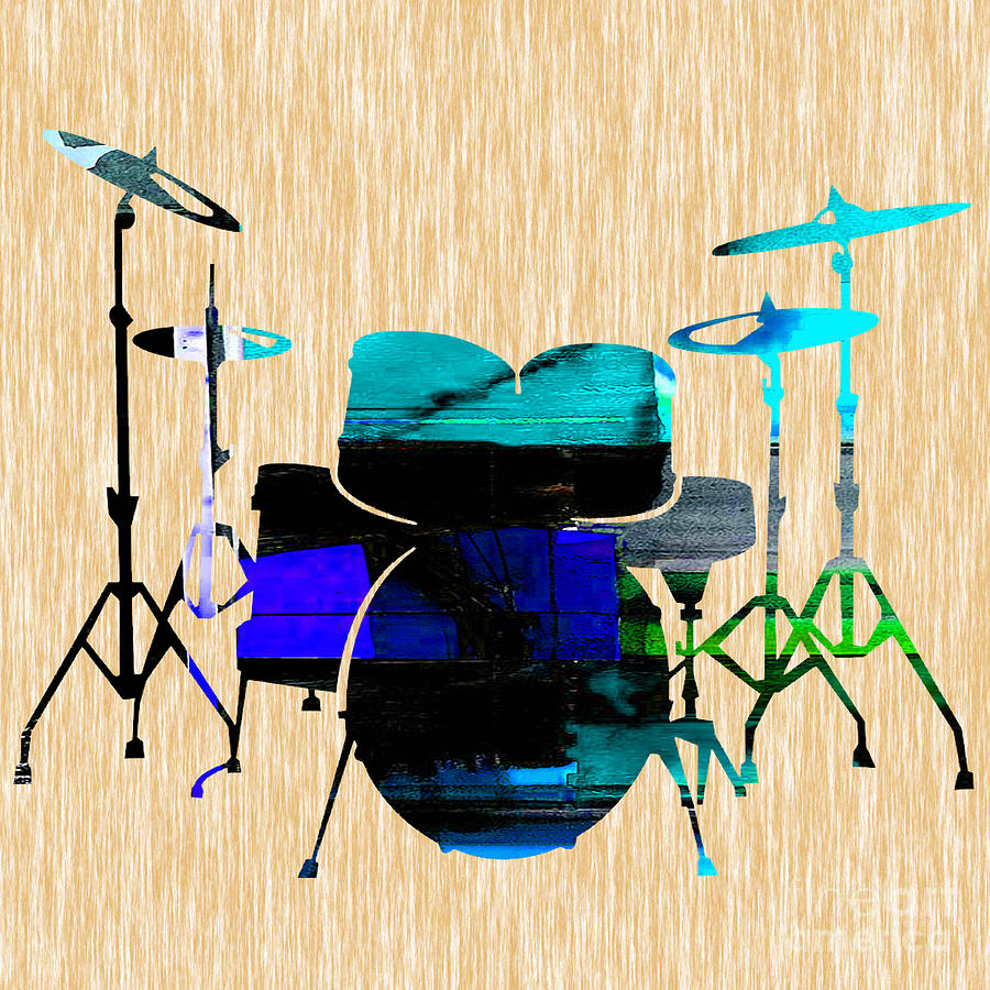 Rock And Roll Mixed Media - Drums #8 by Marvin Blaine