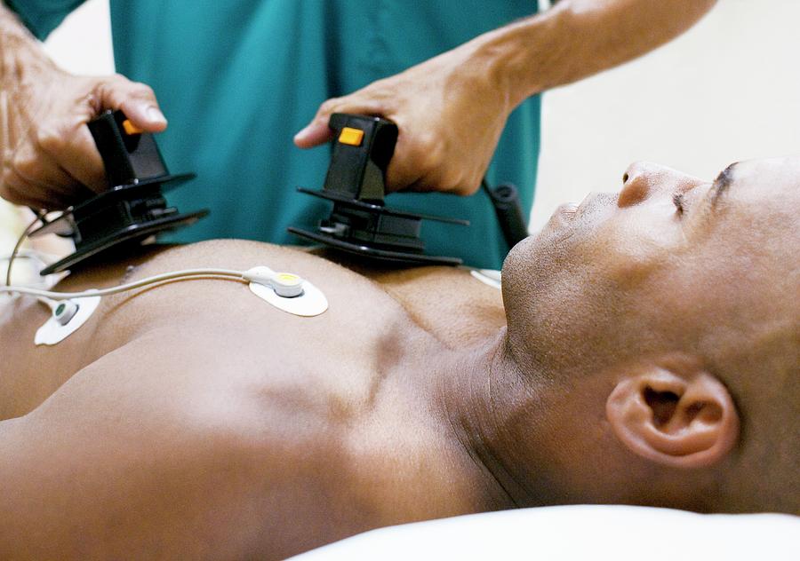 Human Photograph - Emergency Defibrillation #7 by Ian Hooton/science Photo Library