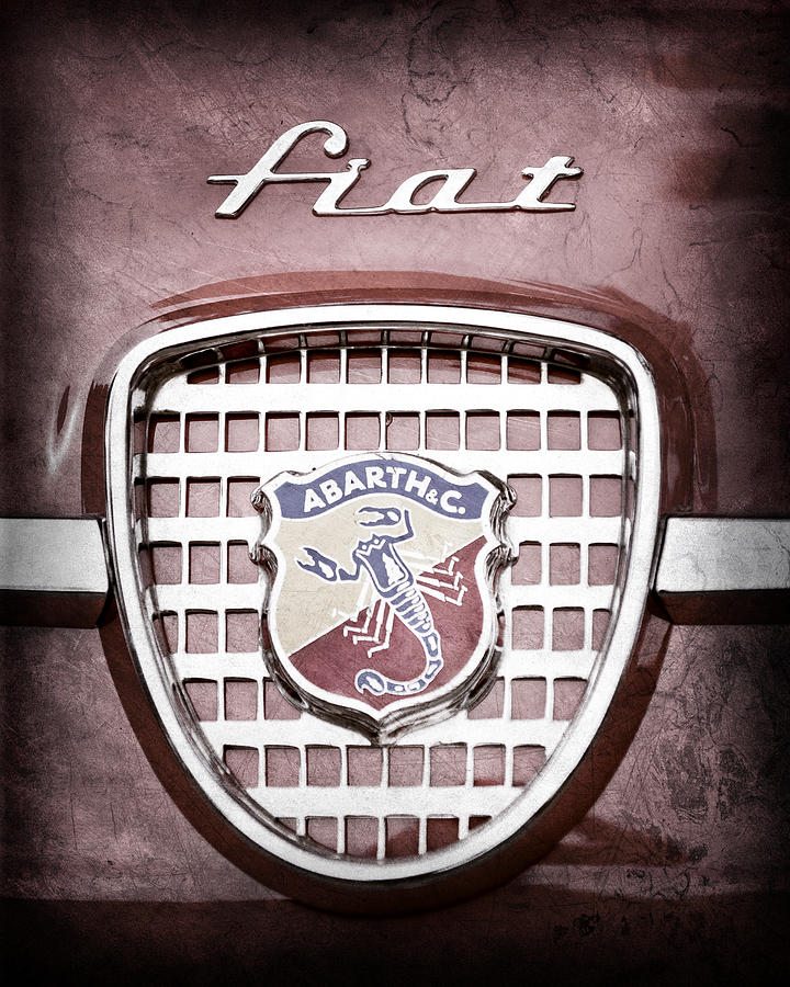 Car Photograph - Fiat Emblem #7 by Jill Reger