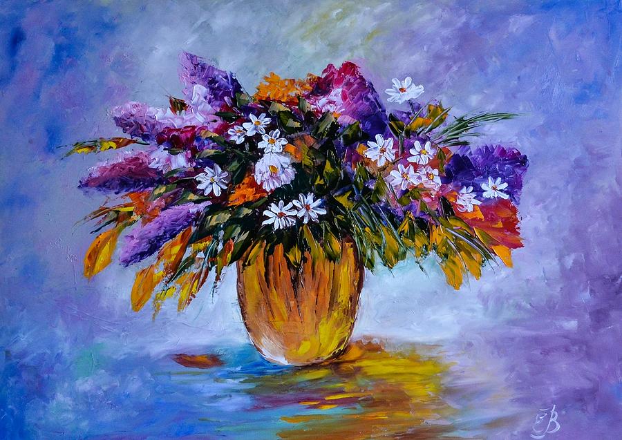 Flowers Painting by Elena Vybiranets - Fine Art America