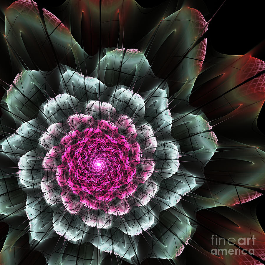 Magic Digital Art - Fractal flower #7 by Martin Capek